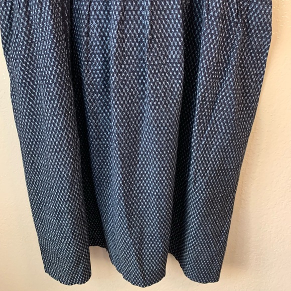 Handmade Retro Cottagecore Navy Blue Caterpillar Pinafore Midi Dress L - Picture 8 of 11